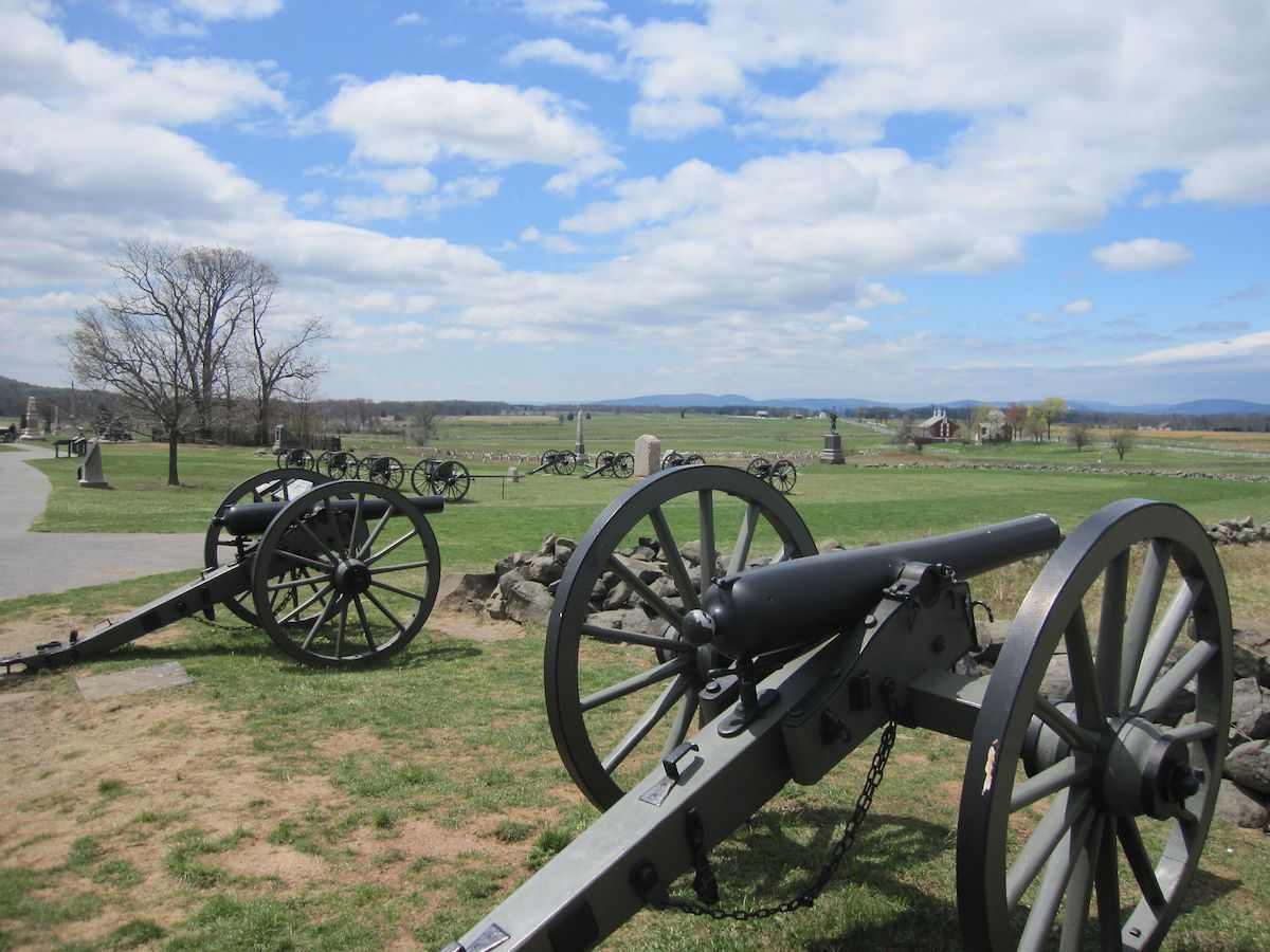 Cannons on the Gettysburg Battlefield