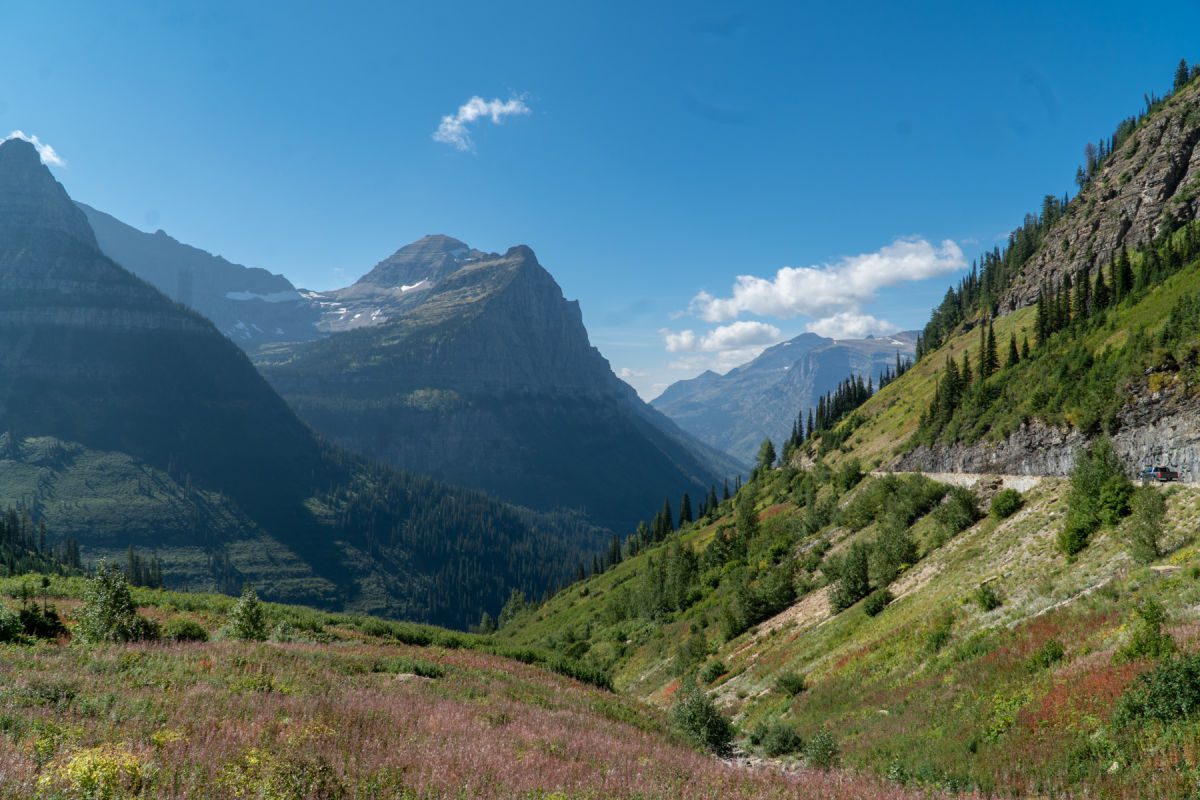 Logans Pass and Going to the Sun road in Glacier National Park