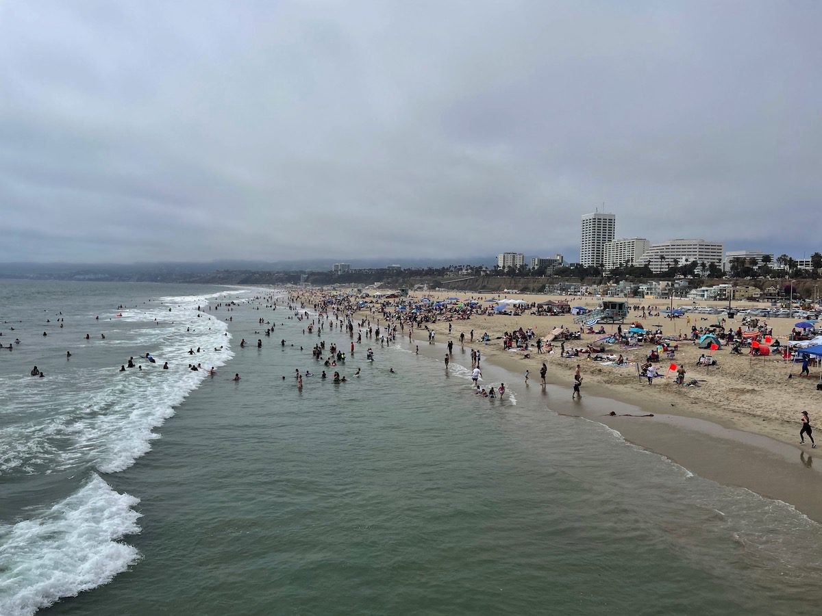 Santa Monica beach from the pier