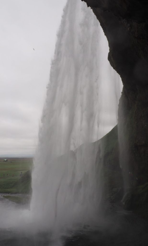 Side of the Seljalandsfoss waterfall
