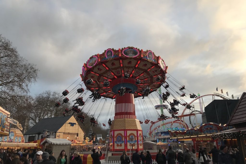 Swings ride at Winter Wonderland in Hyde Park