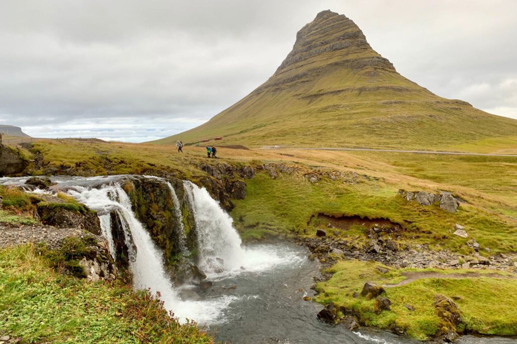 Arrow mountain and waterfall