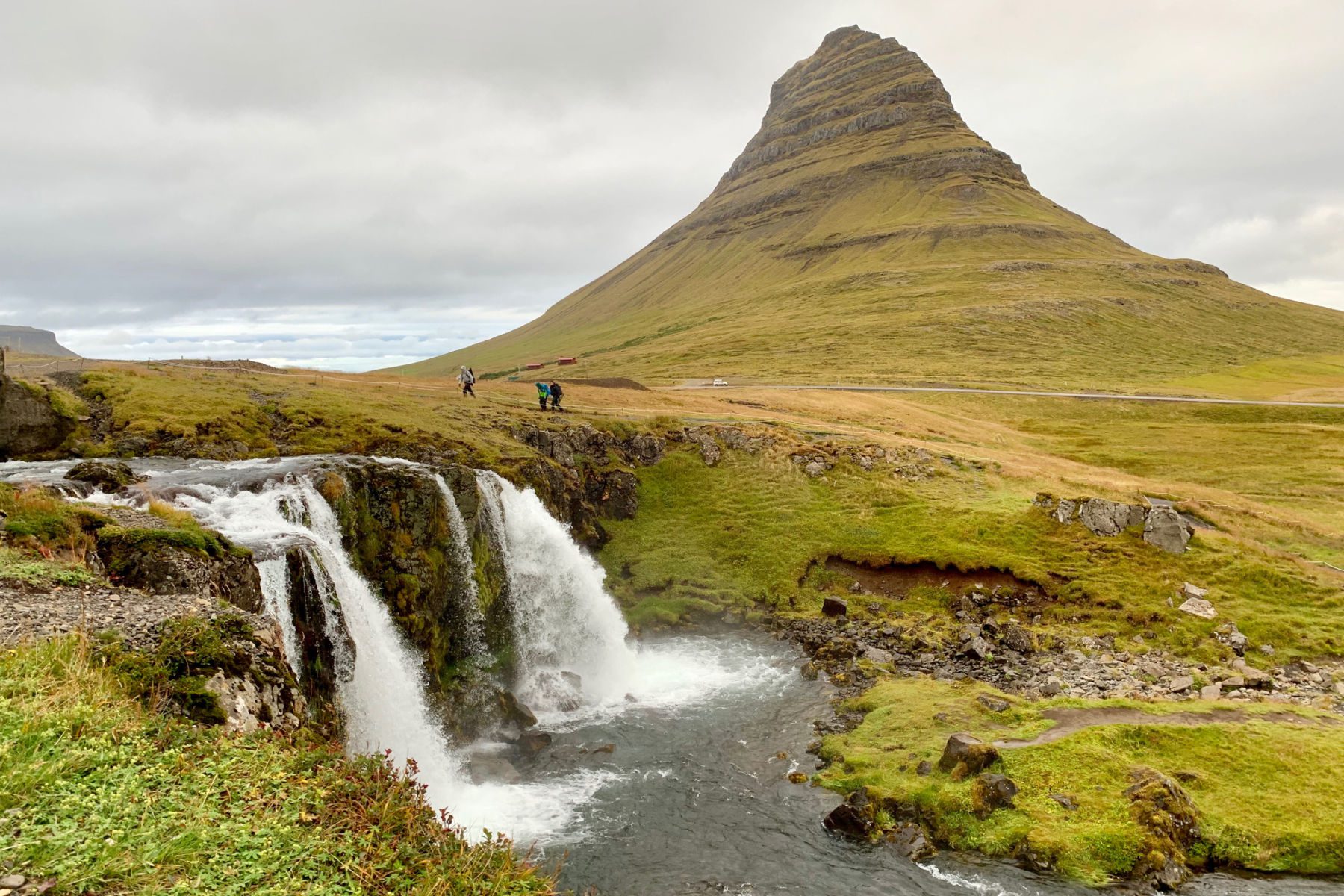 Arrow mountain and waterfall