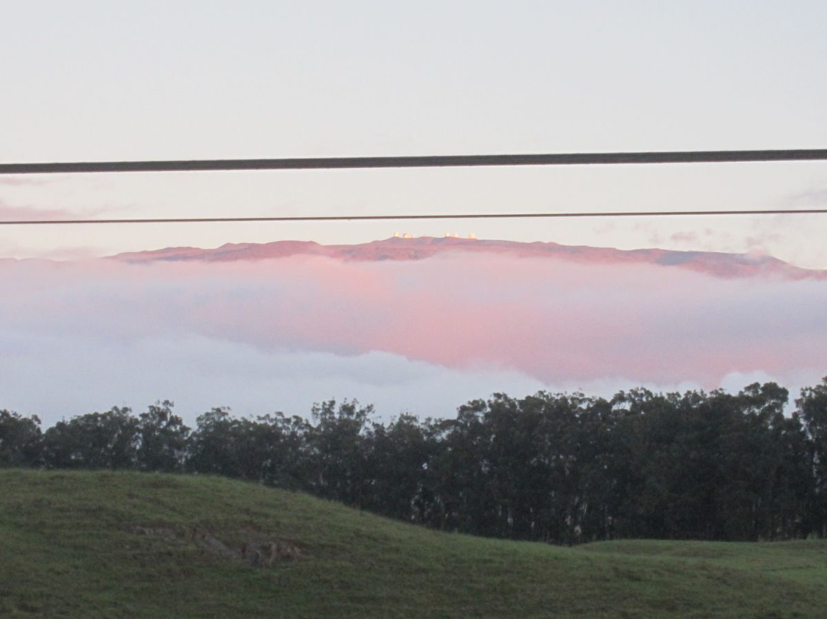 Mauna Kea observatories at the top of the mountain