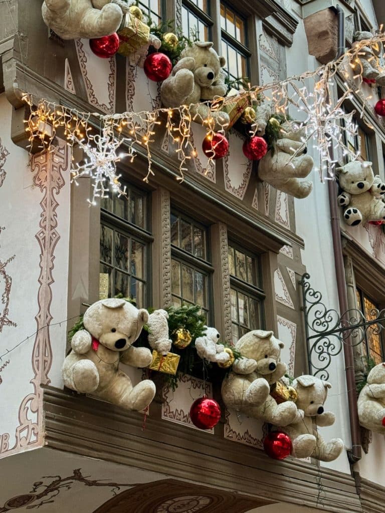 teddy bear decorations in Strasbourg
