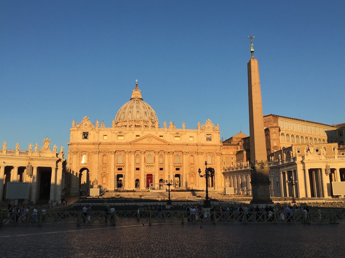 St. Peter's Basilica in the morning sun