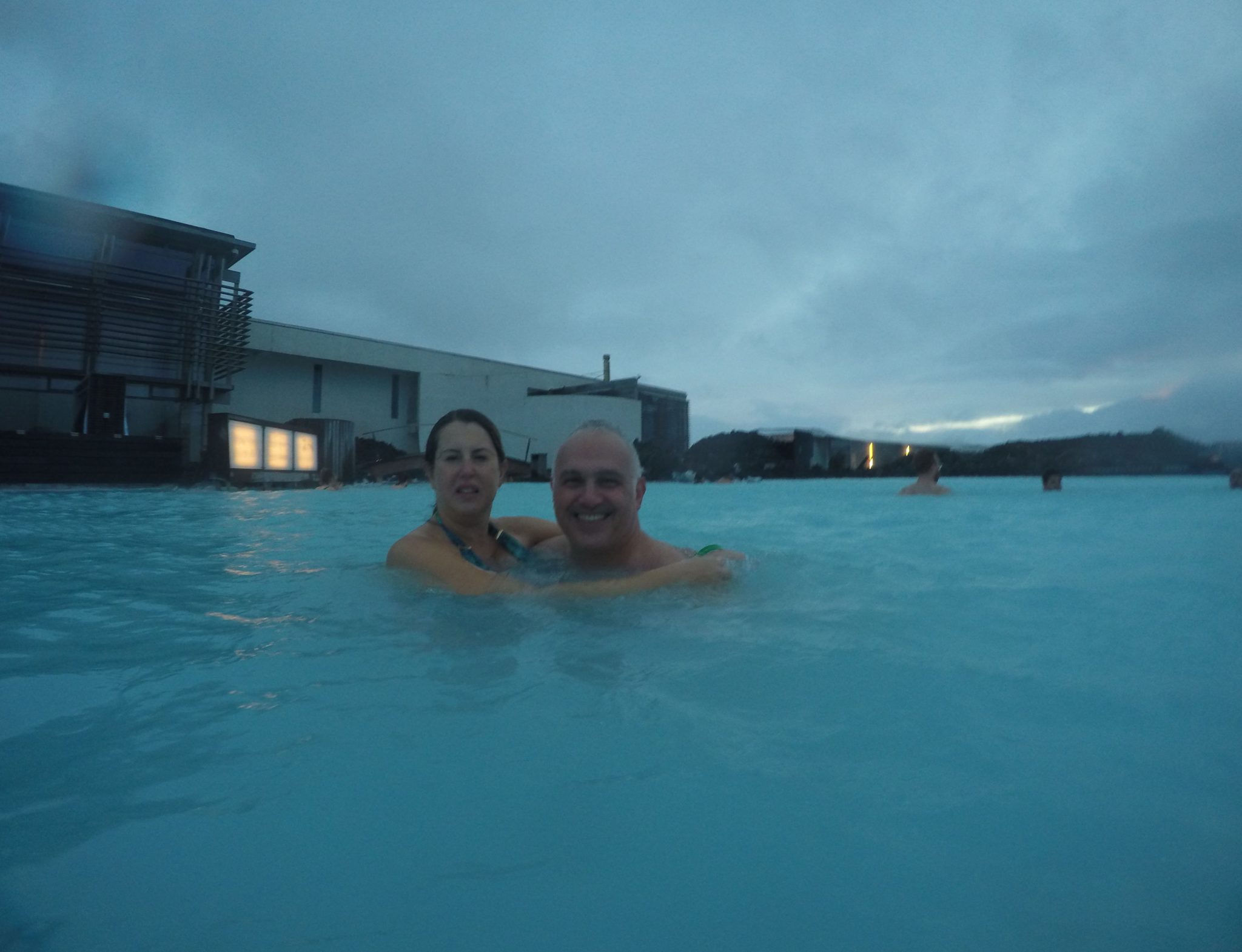 Couple in the blue lagoon