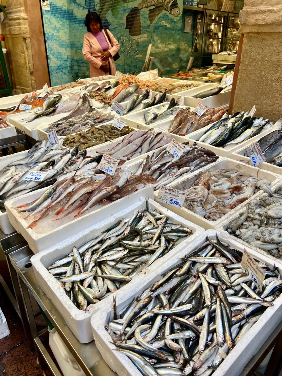 Fish market in Bologna