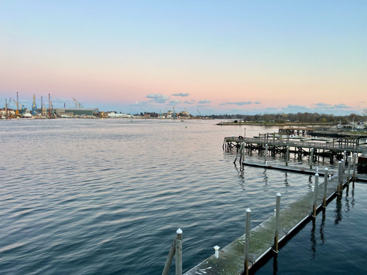 Portsmouth Harbor at sunset