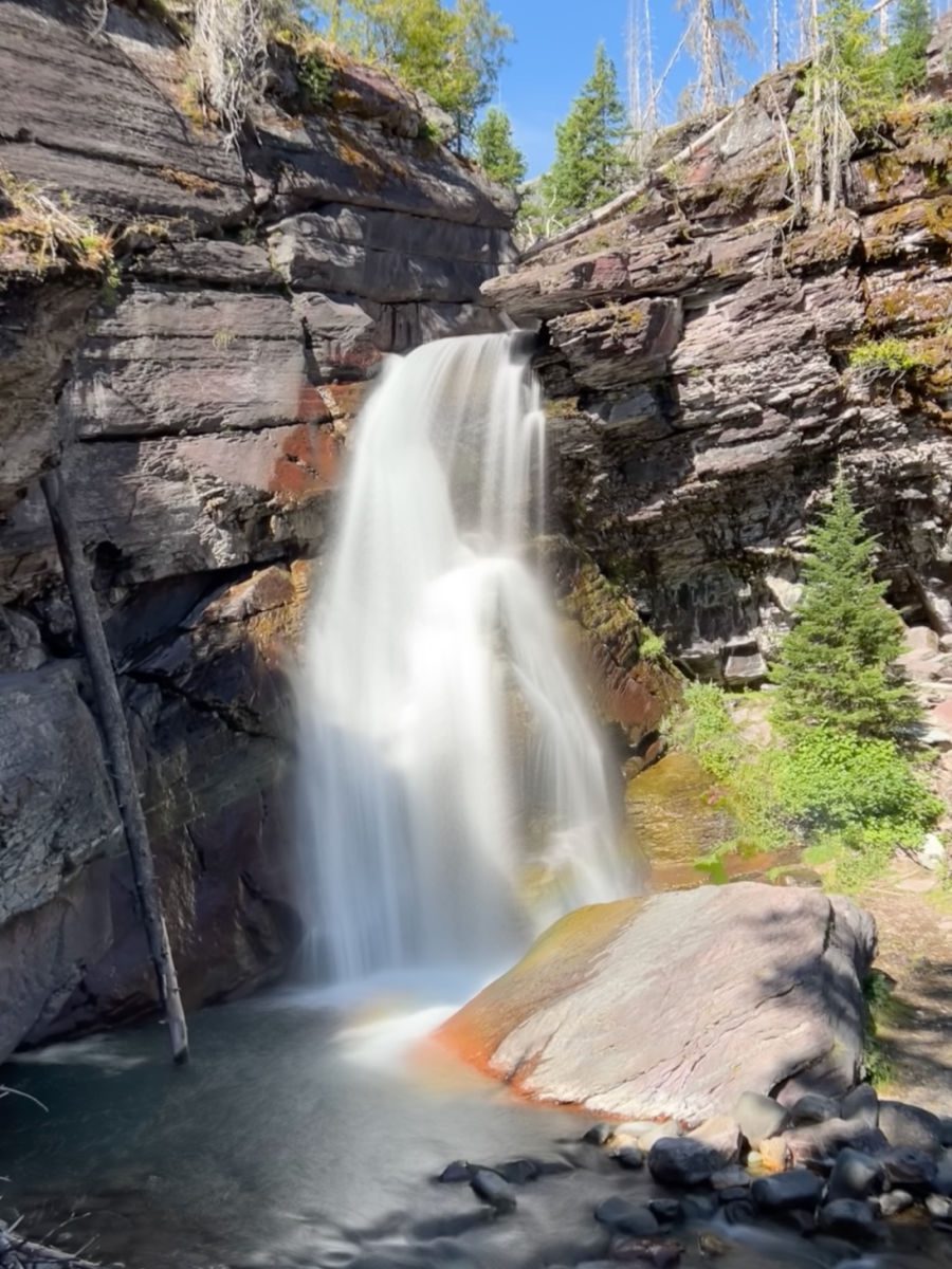 Baring Falls in Glacier National Park