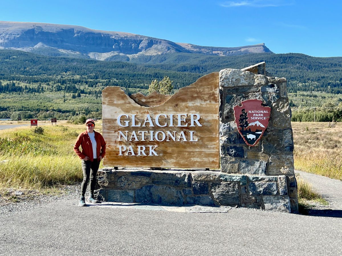 Tamara in front of Glacier National Park