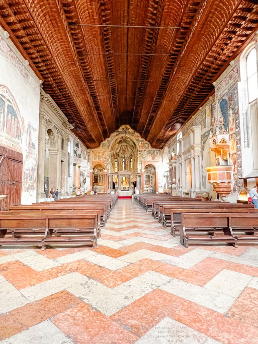 Inside San Fermo church in Verona