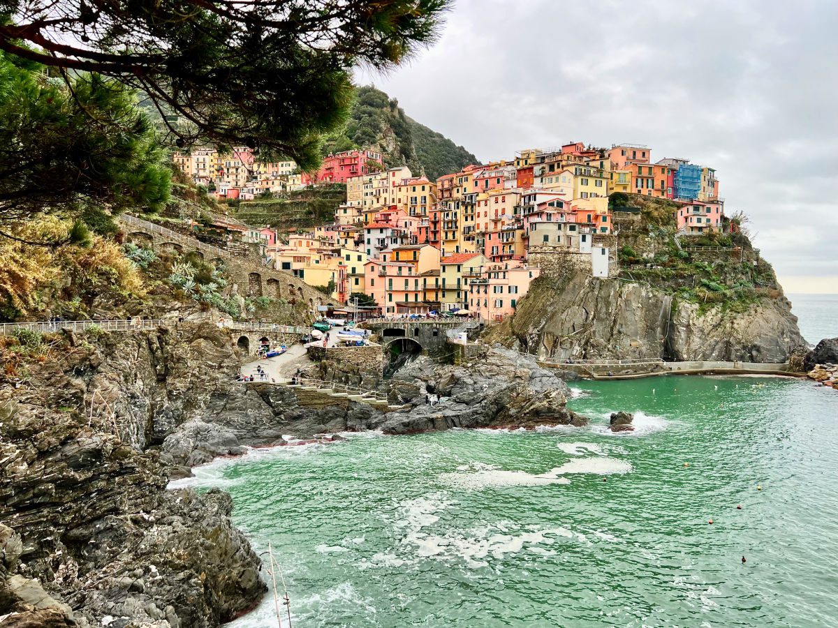 Cinque Terre town on cliff