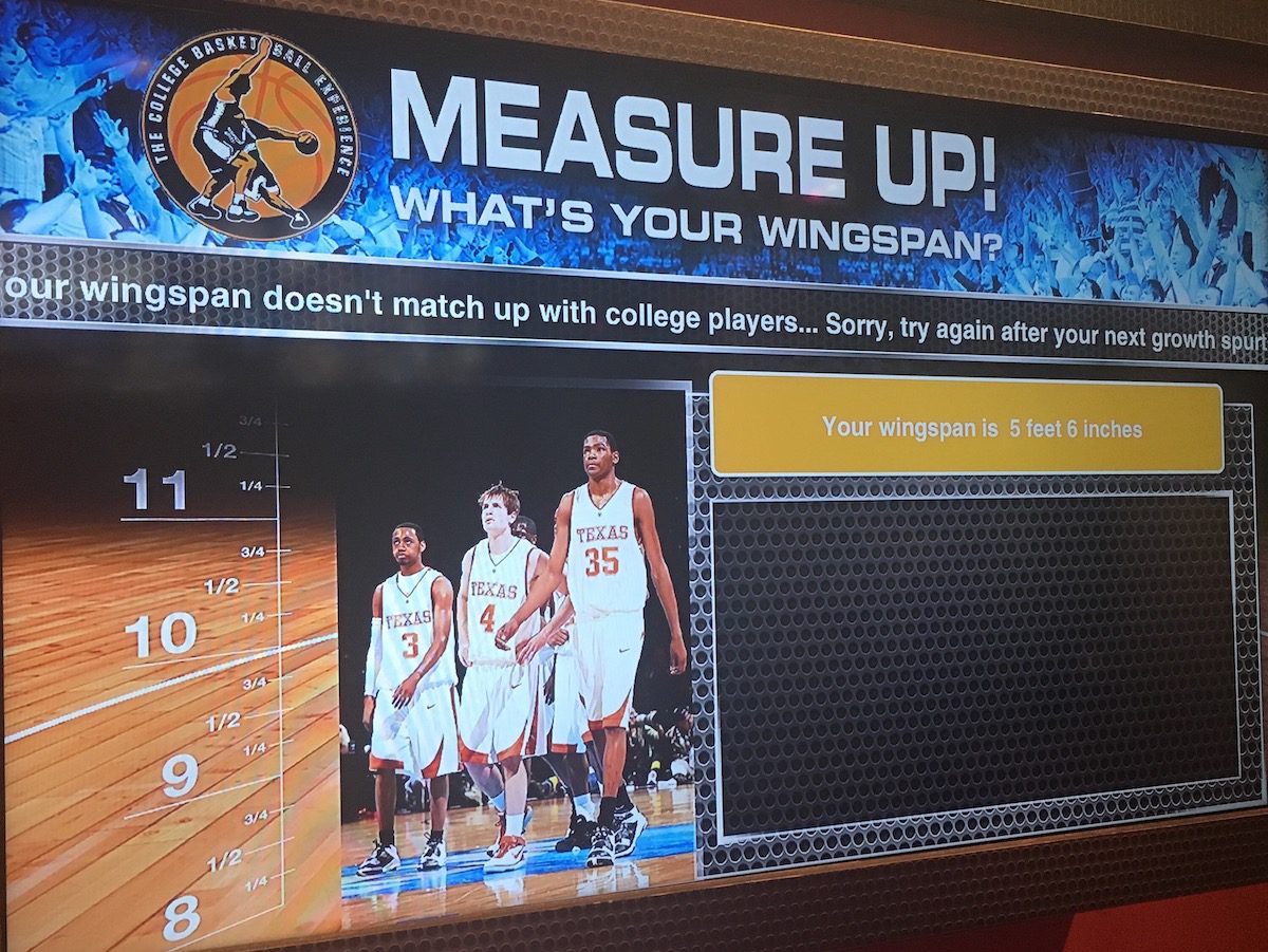 Measure up exhibit at the College Basketball experience
