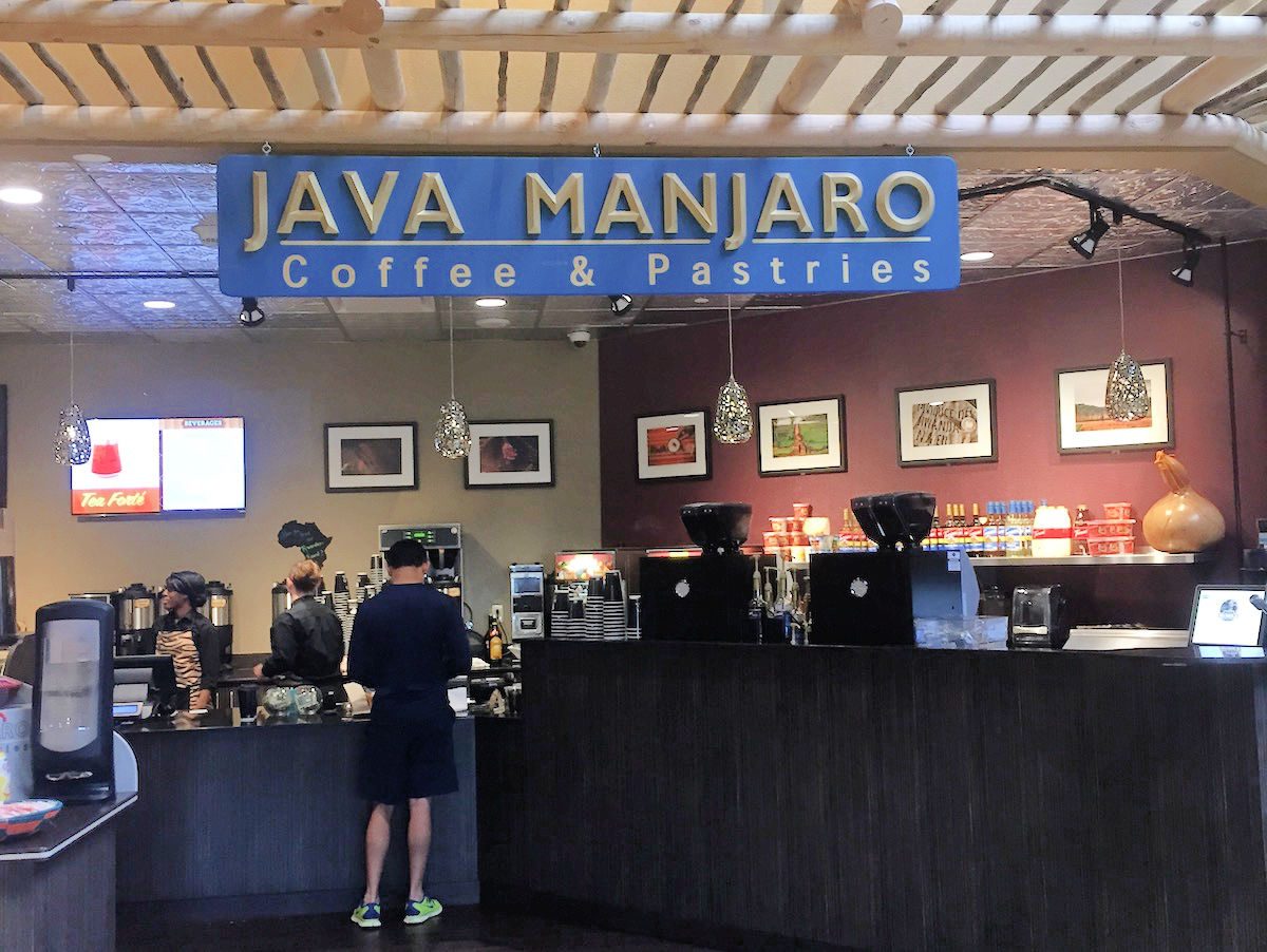 Java Manjaro coffee shop in the Kalahari