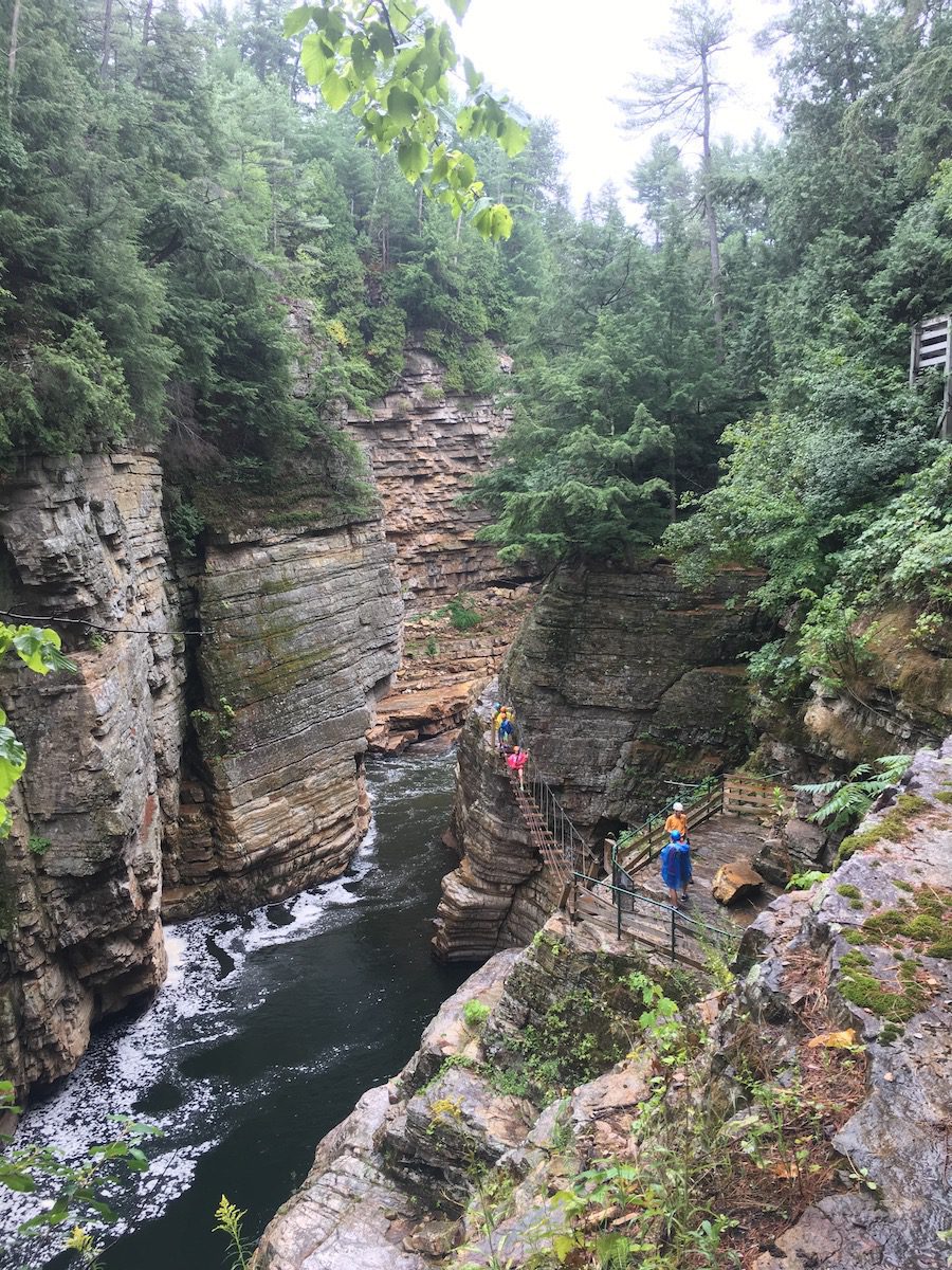 Plank bridge at Ausable Chasm