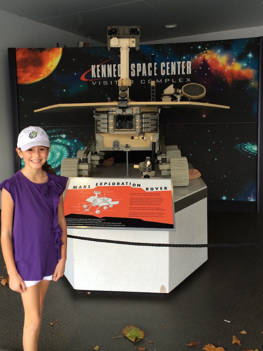 Hannah and Mars Rover Exhibit at KSC