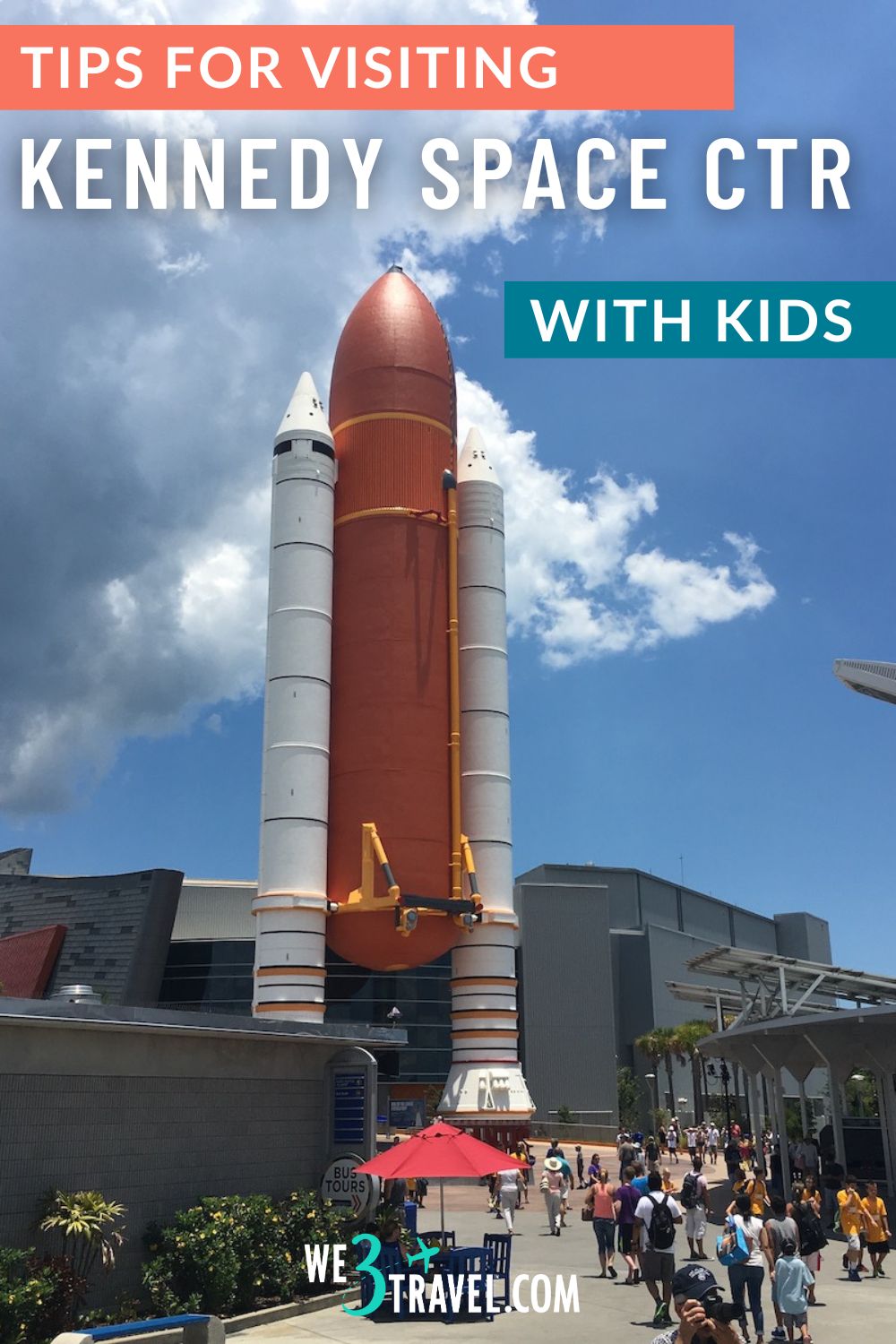 Tips for visiting Kennedy Space Center with kids. Plan ahead for your Florida vacation and make a day trip from Orlando or stay at one of the Florida beaches nearby but this is a must-see attraction for family vacations.