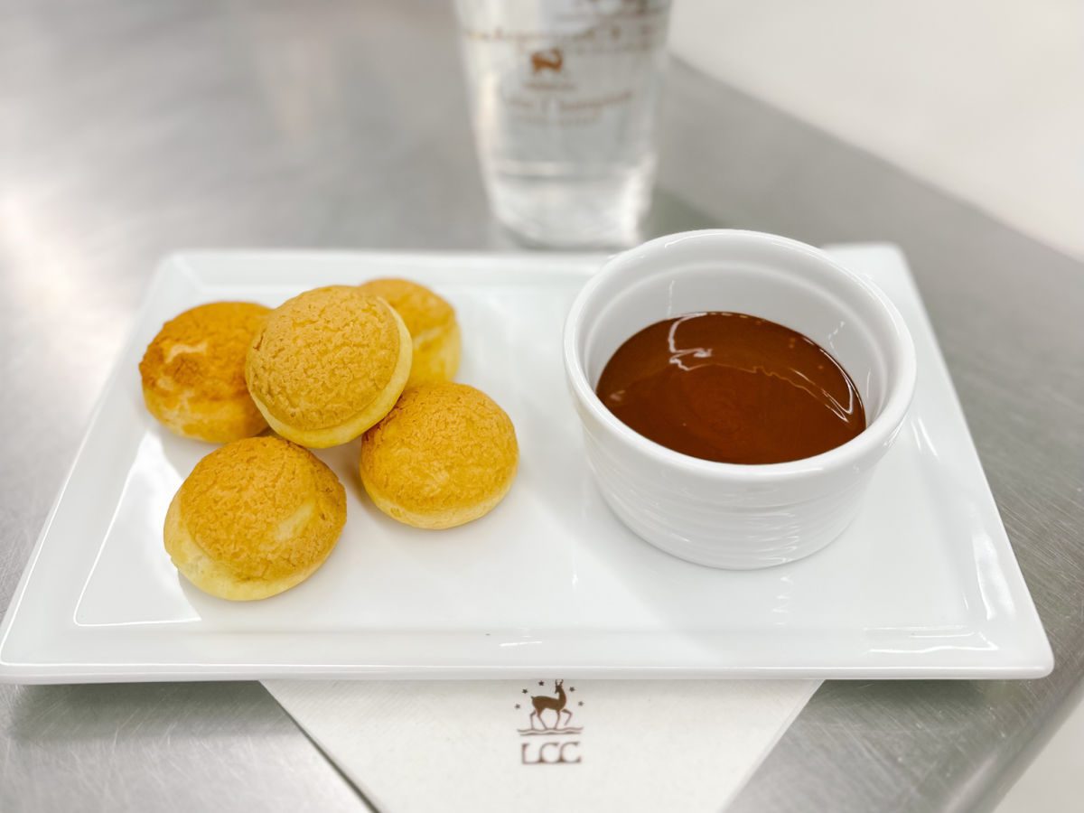 Choux pastry and chocolate ganache