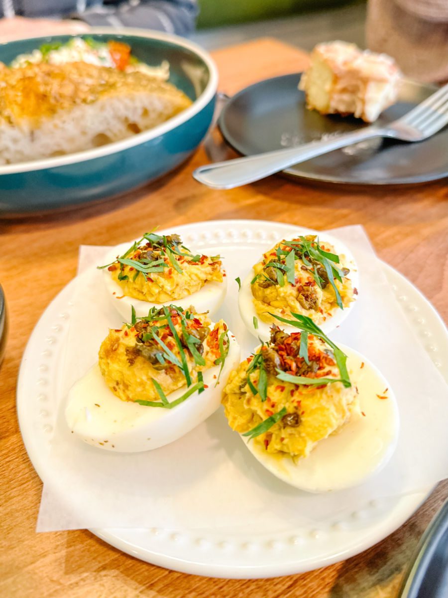 Grey Jay deviled eggs