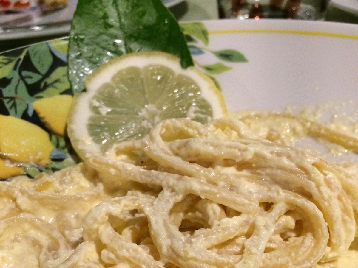 Lemon pasta at Da Paolino