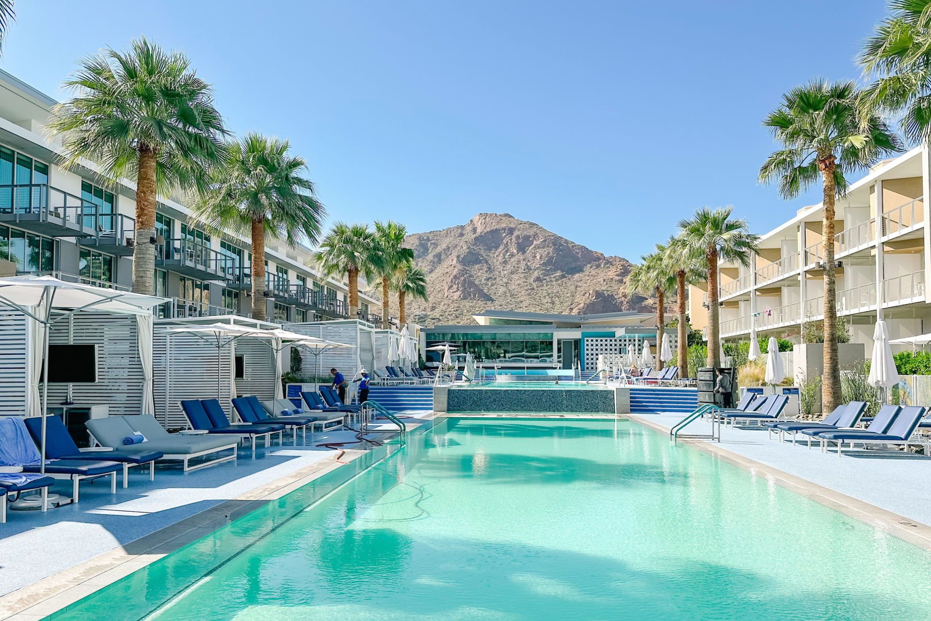 Mountain Shadows pool and cabanas