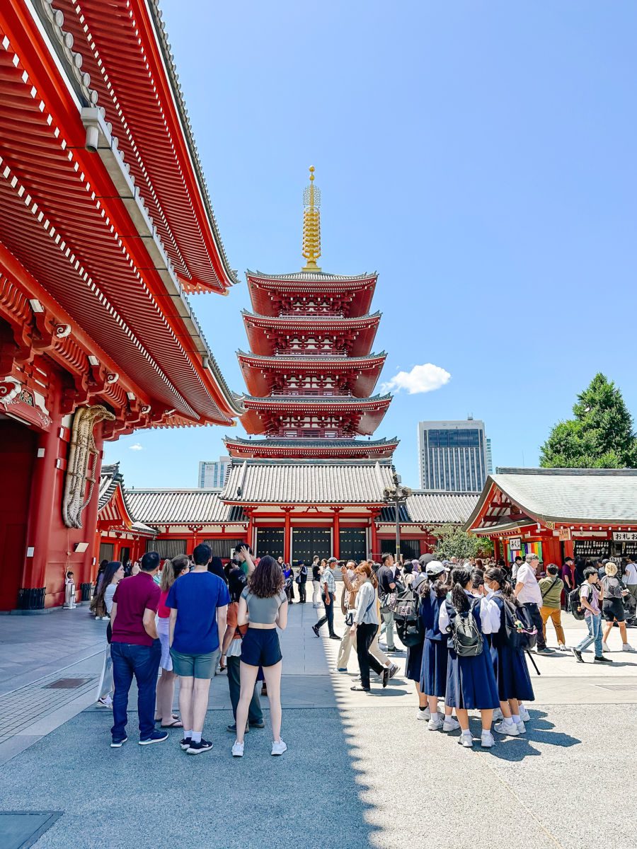 Pagoda at the Senso-Ji shrine in Asakusa Tokyo