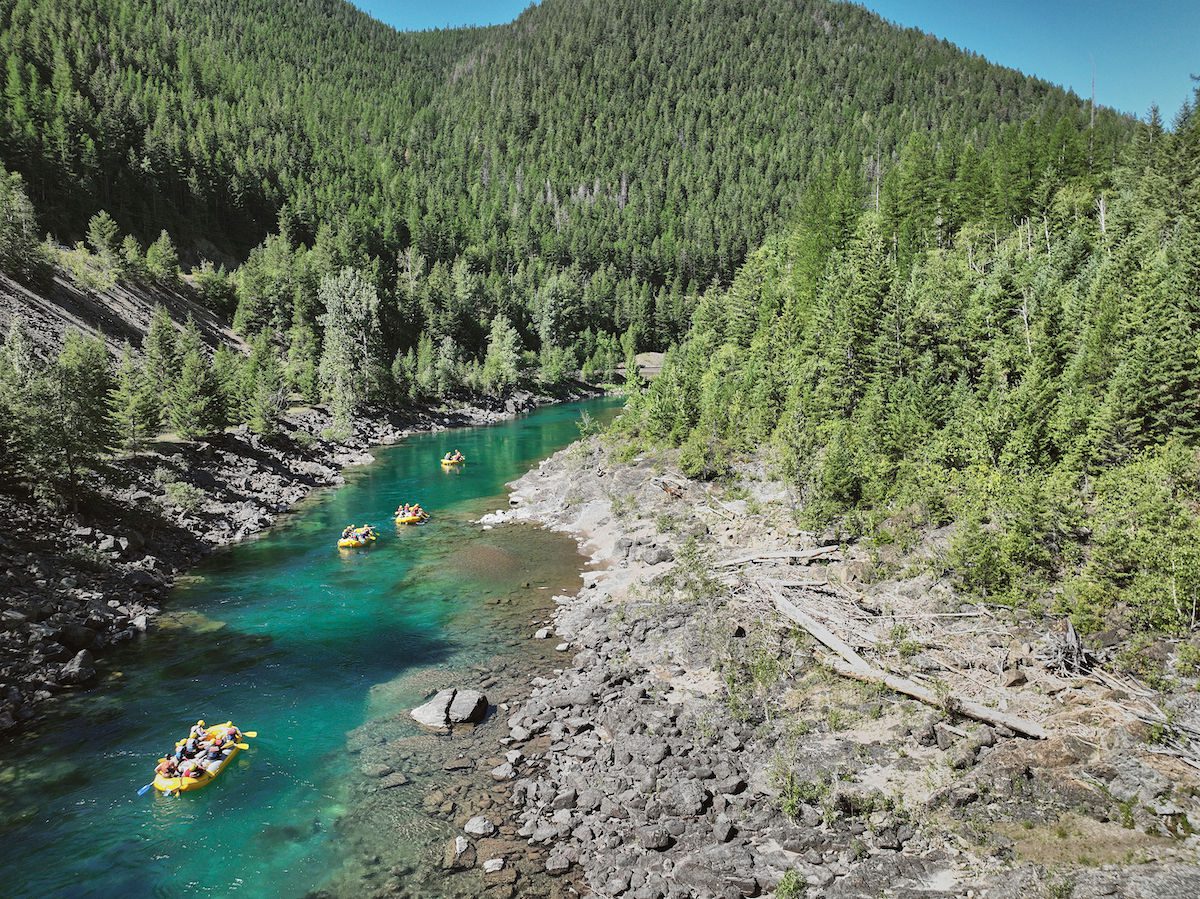 rafting on the Flathead River