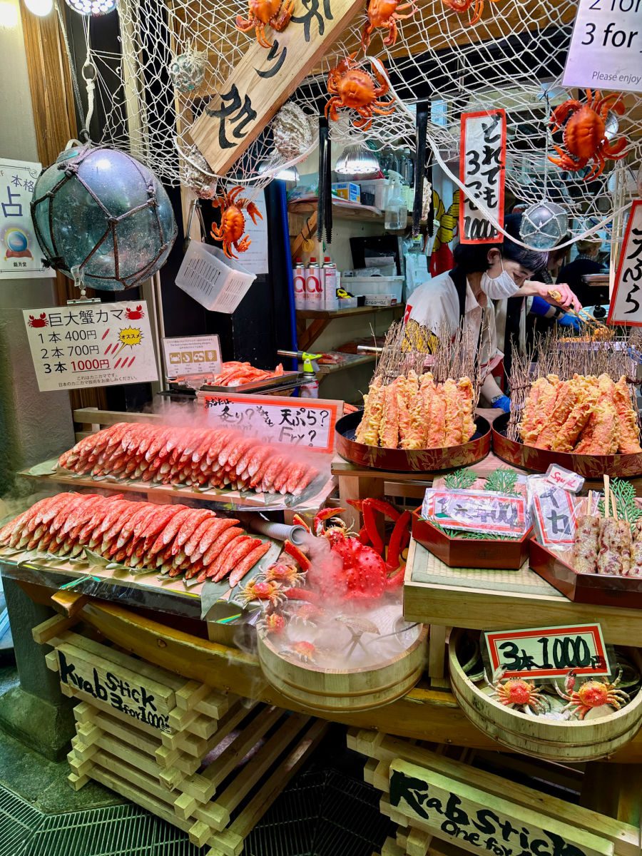 crab vendor at Nishiki Market