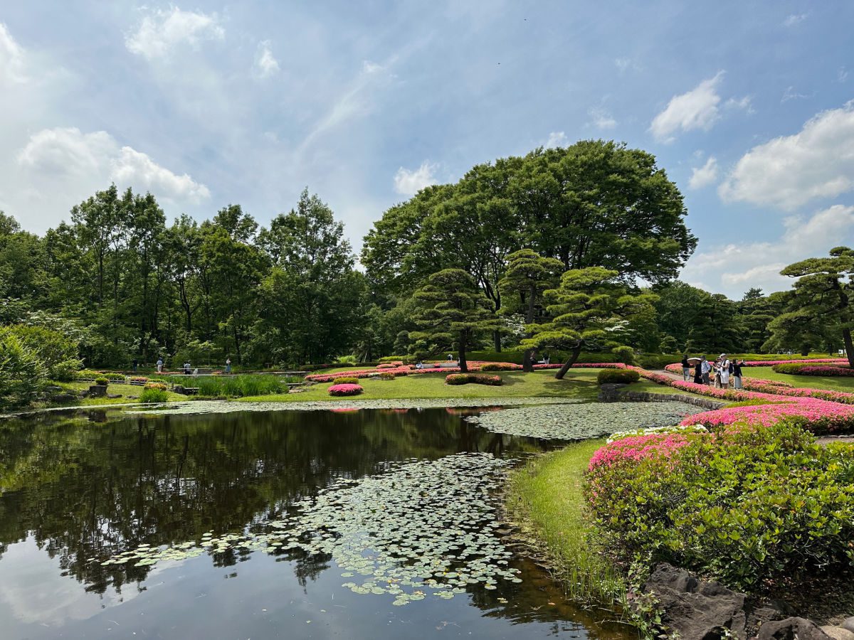 Pond in the Imperial East Gardens in Tokyo