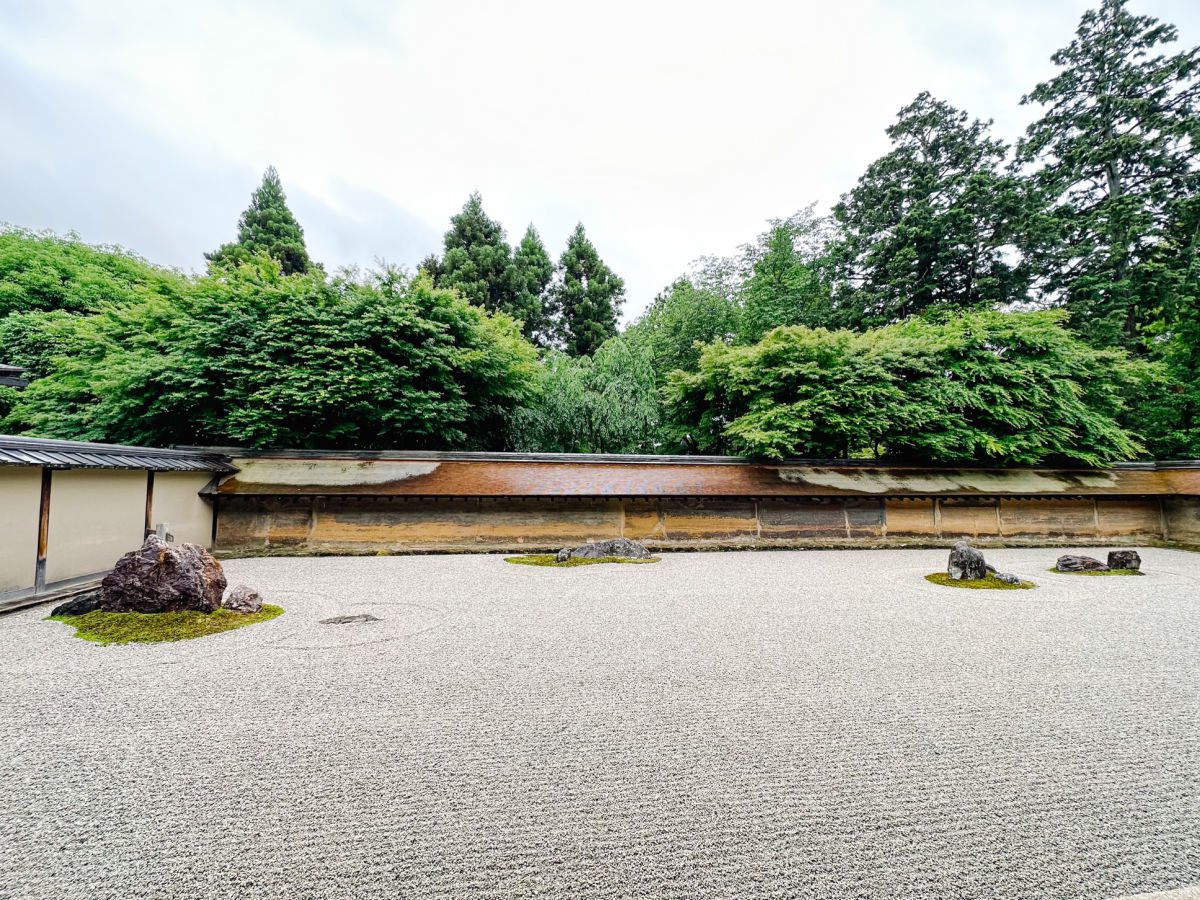 Rock garden at the Ryoan-ji Temple