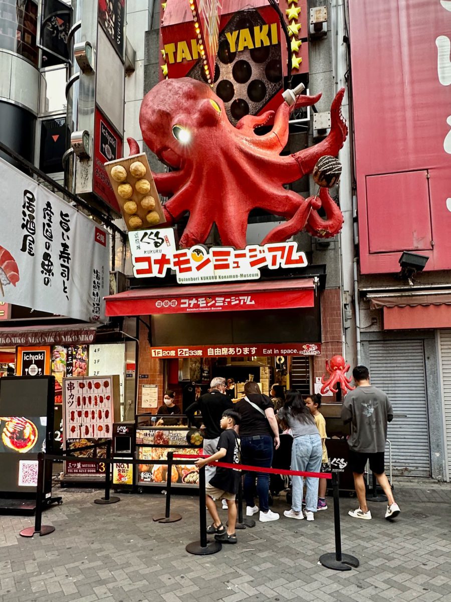 Takoyaki shop in Dotonbori