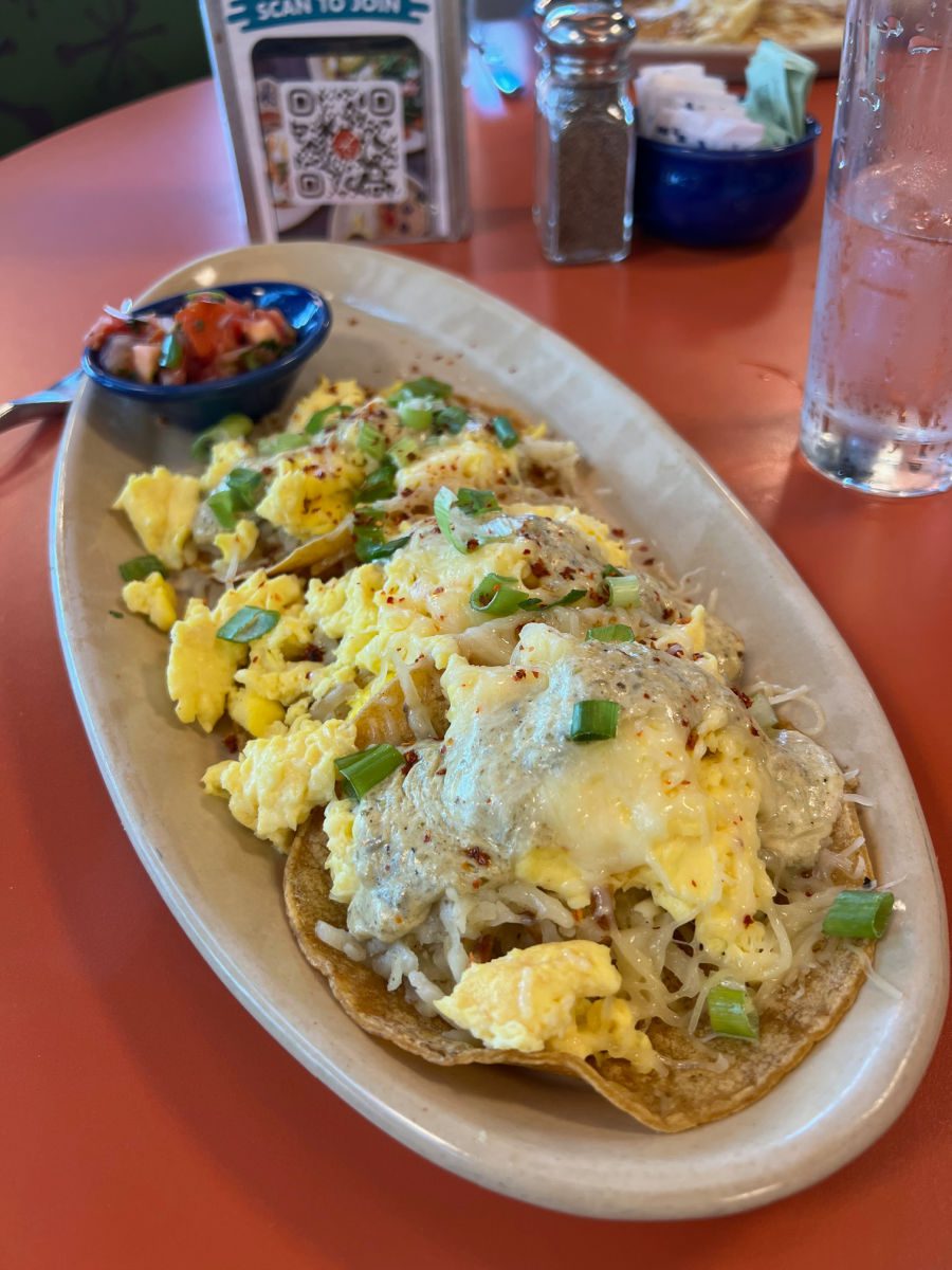 Breakfast tacos at Snooze AM eatery
