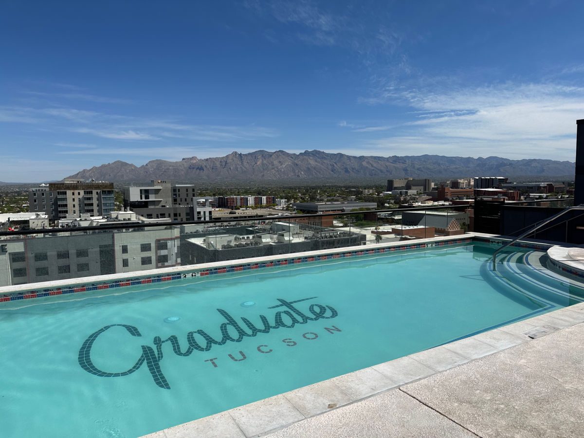 Rooftop pool at the Graduate Tucson