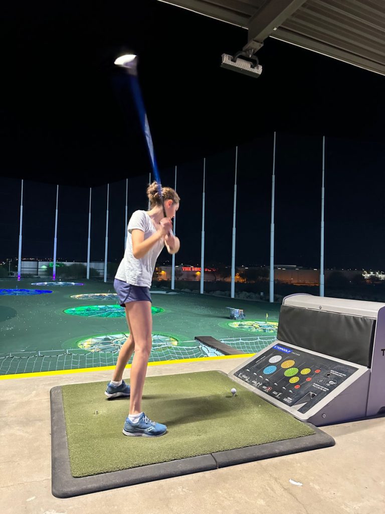 Hannah at Top Golf