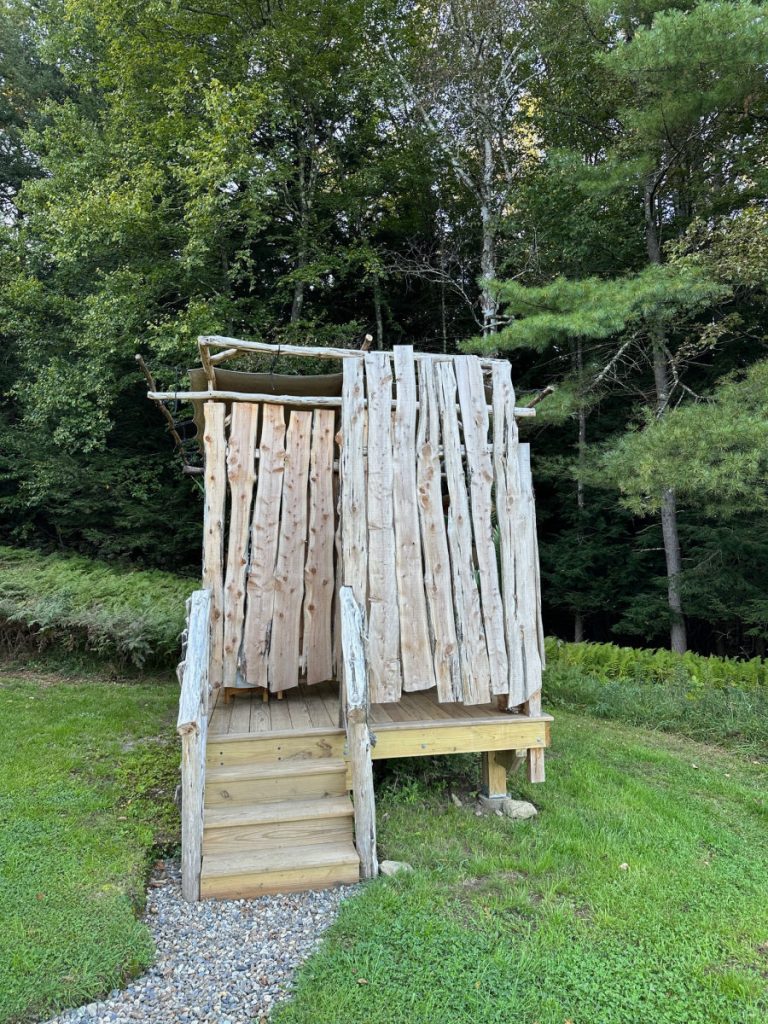 outdoor shower structure