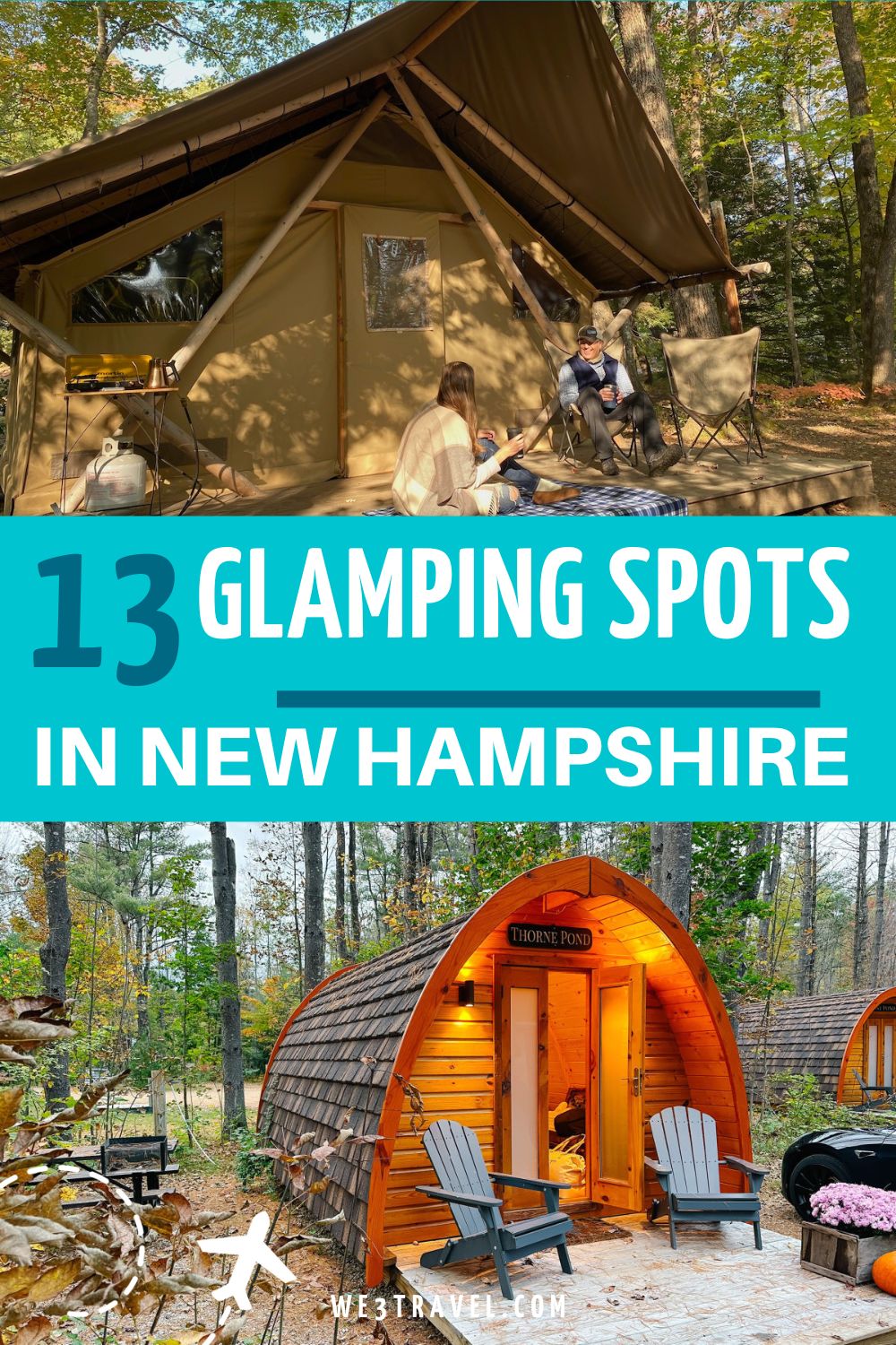 Looking for where to go glamping in New Hampshire? These treehouses, tents, cabins, tiny houses, and yurts make great getaways.