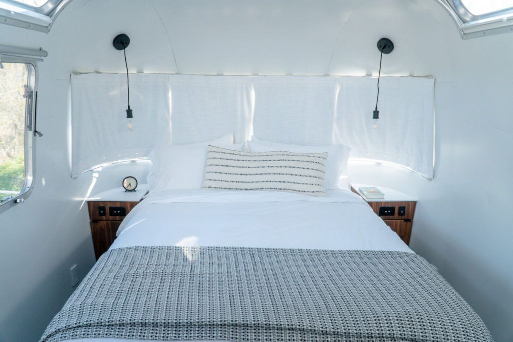 bedroom in Airstream at AutoCamp Cape Cod