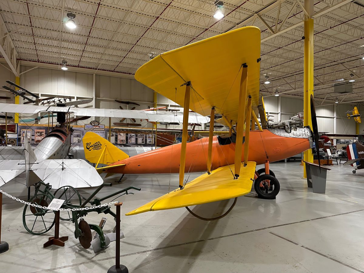 Curtiss Oriole plane at the Curtiss museum