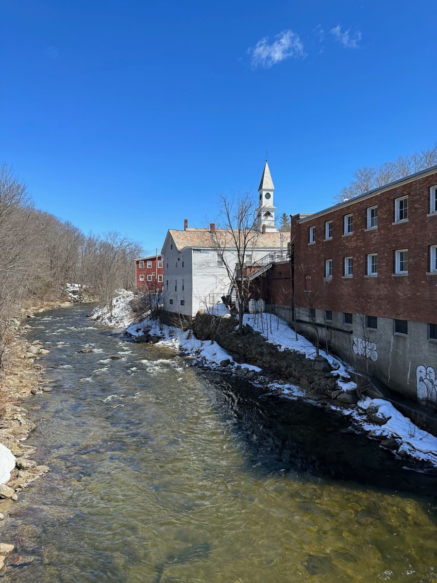 Wilmington Vermont river and church