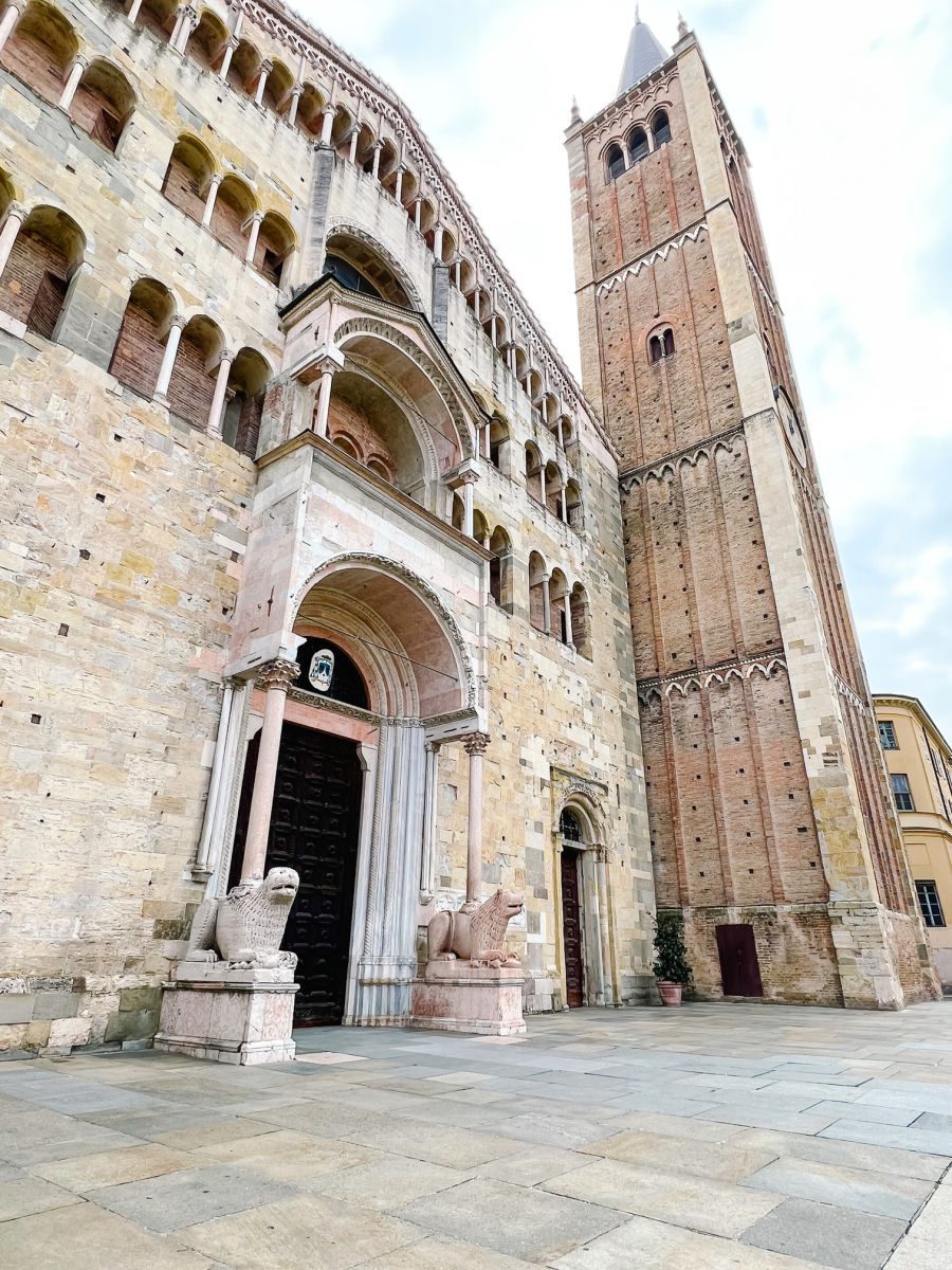 Duomo and Bell Tower in Parma Italy