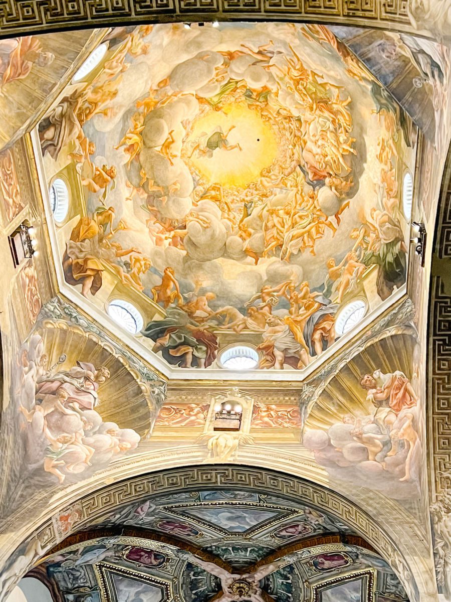 Correggio frescoes on the Duomo in Parma Italy