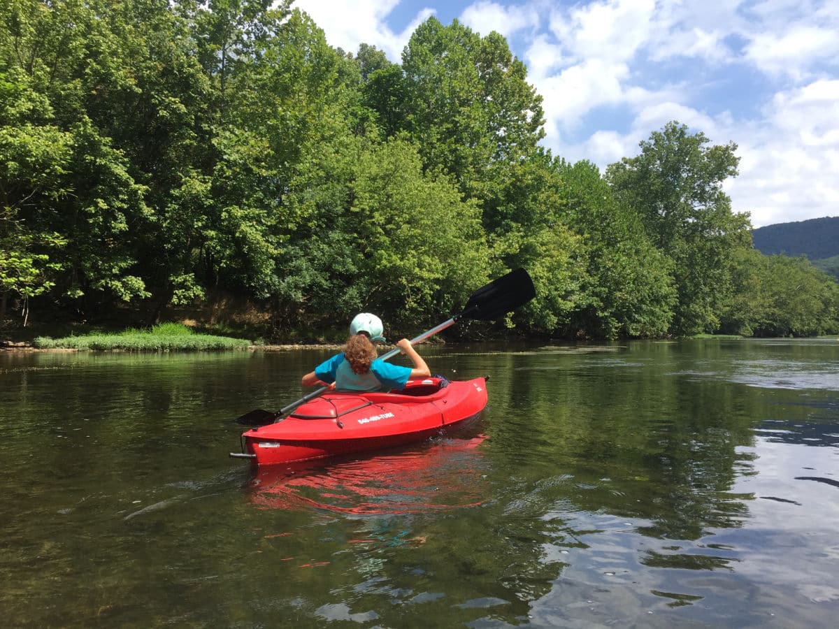 kayaking on the Shenandoah River