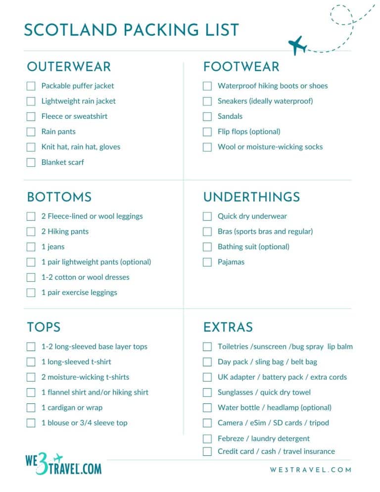 Your Complete Summer Scotland Packing List (with Printable PDF)