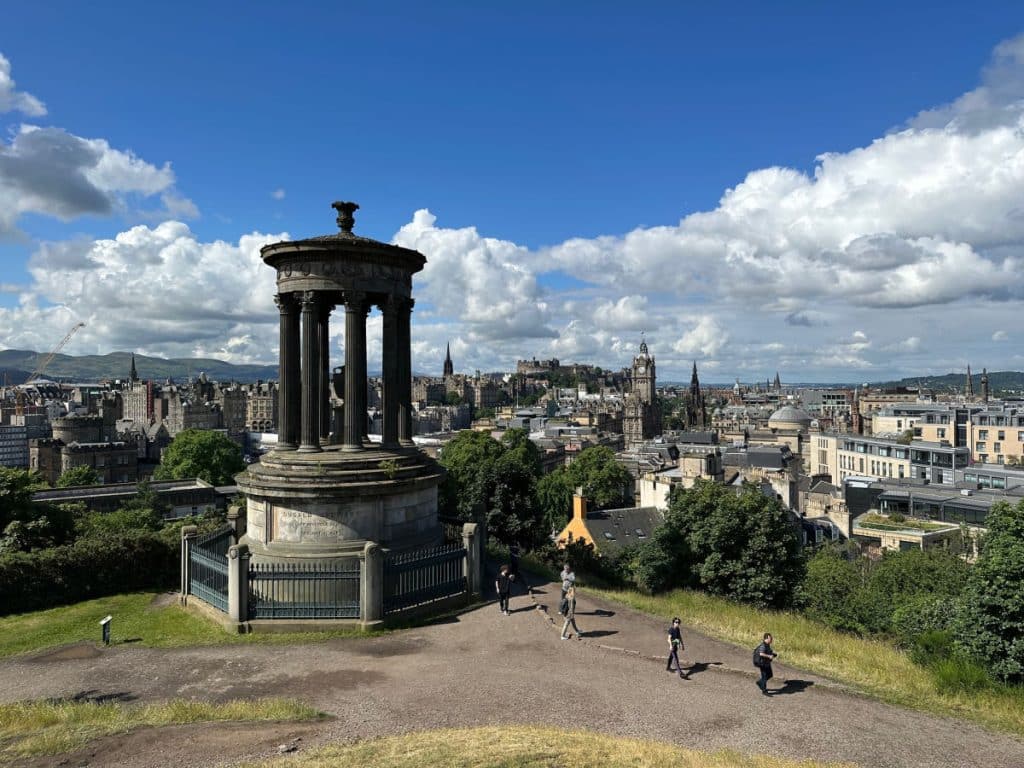 Calton Hill and view of Edinburgh - Scotland Packing List