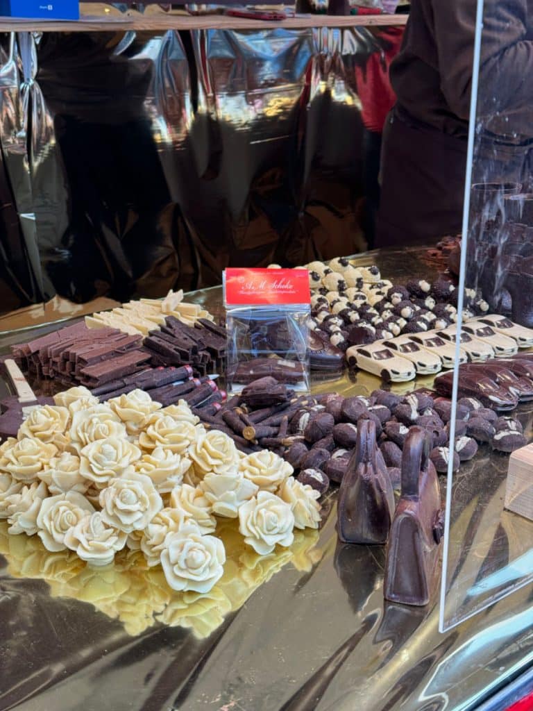 Chocolate flowers and cars