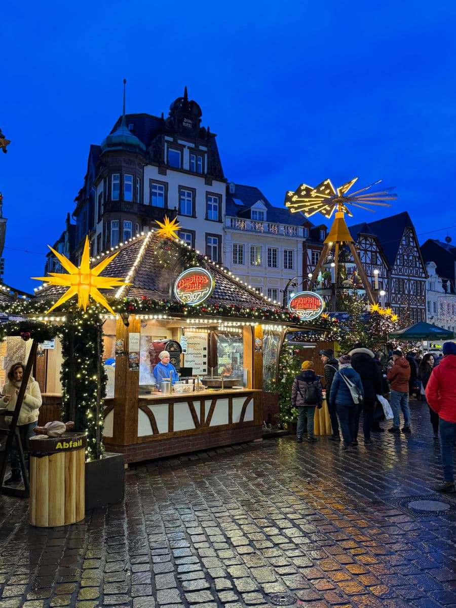 Food stand at the Trier christmas market