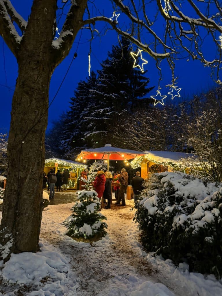 Dagobertshauser christmas market in the snow