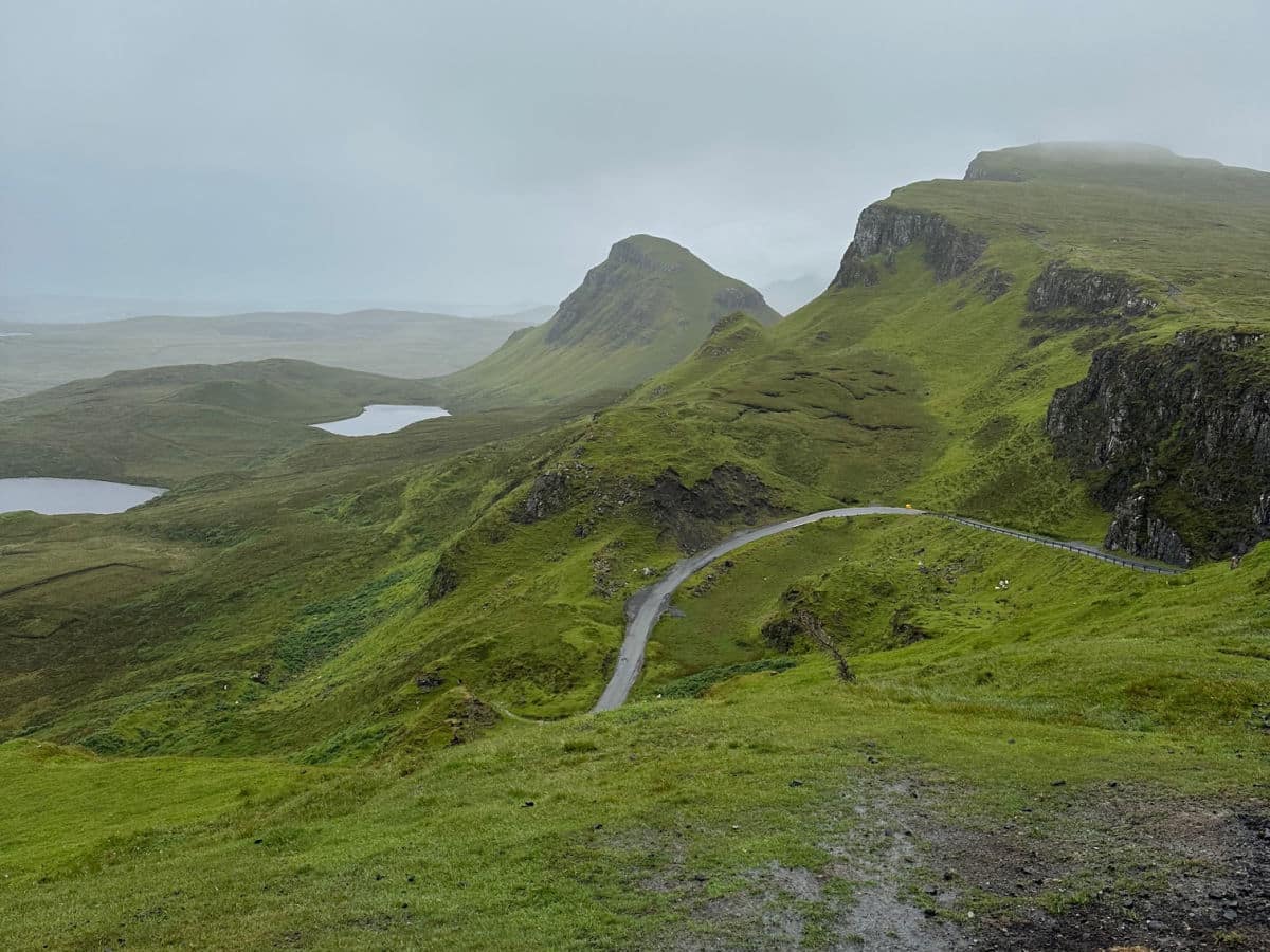 Scotland trip cost - road through the Quirang 