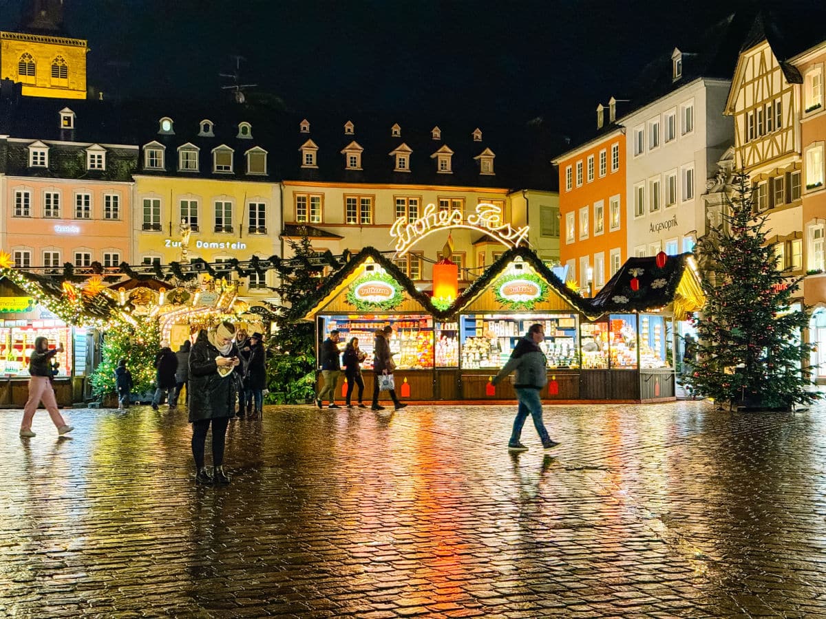 Christmas Market in square at Trier Germany